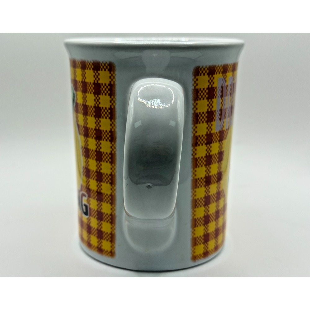 Coca~Cola Coffee Mug "Refreshing" Ice Cold Red/Yellow Check Gibson 14oz. Vintage - Picture 4 of 6